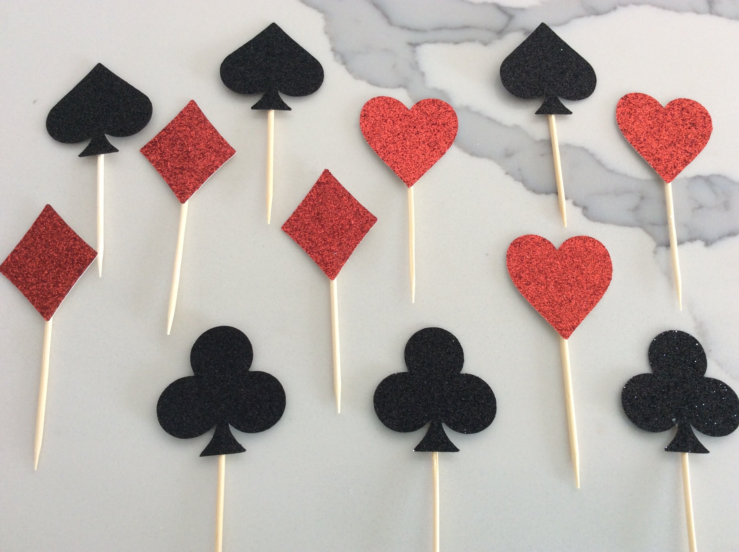 13 Playing Card Poker Casino Night Cocktail Stick Stirrers Cake Toppers 13 Playing Card Poker Casino Night Cocktail Stick Stirrers Cake Toppers