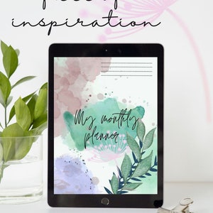 Monthly clickable digital planner in pdf