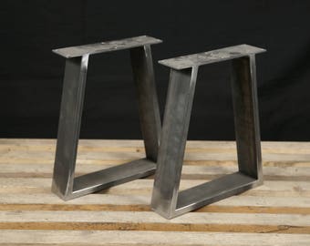 Ss210n2 Trapezoid Dining Table Legs Narrow Top 1 Pair Etsy