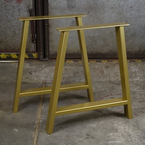 Dining Table Legs. A Shape Industrial Steel Metal Dining Table Legs, Heavy Duty Steel Table Legs (set of 2 legs, 28&quot; = 71 cm), IN STOCK