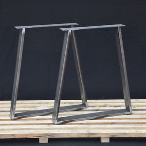 Metal Table Legs, Trapezoid Steel Table Legs, Kitchen Table Legs, Powder Coated Legs, SET of 2, IN STOCK image 3