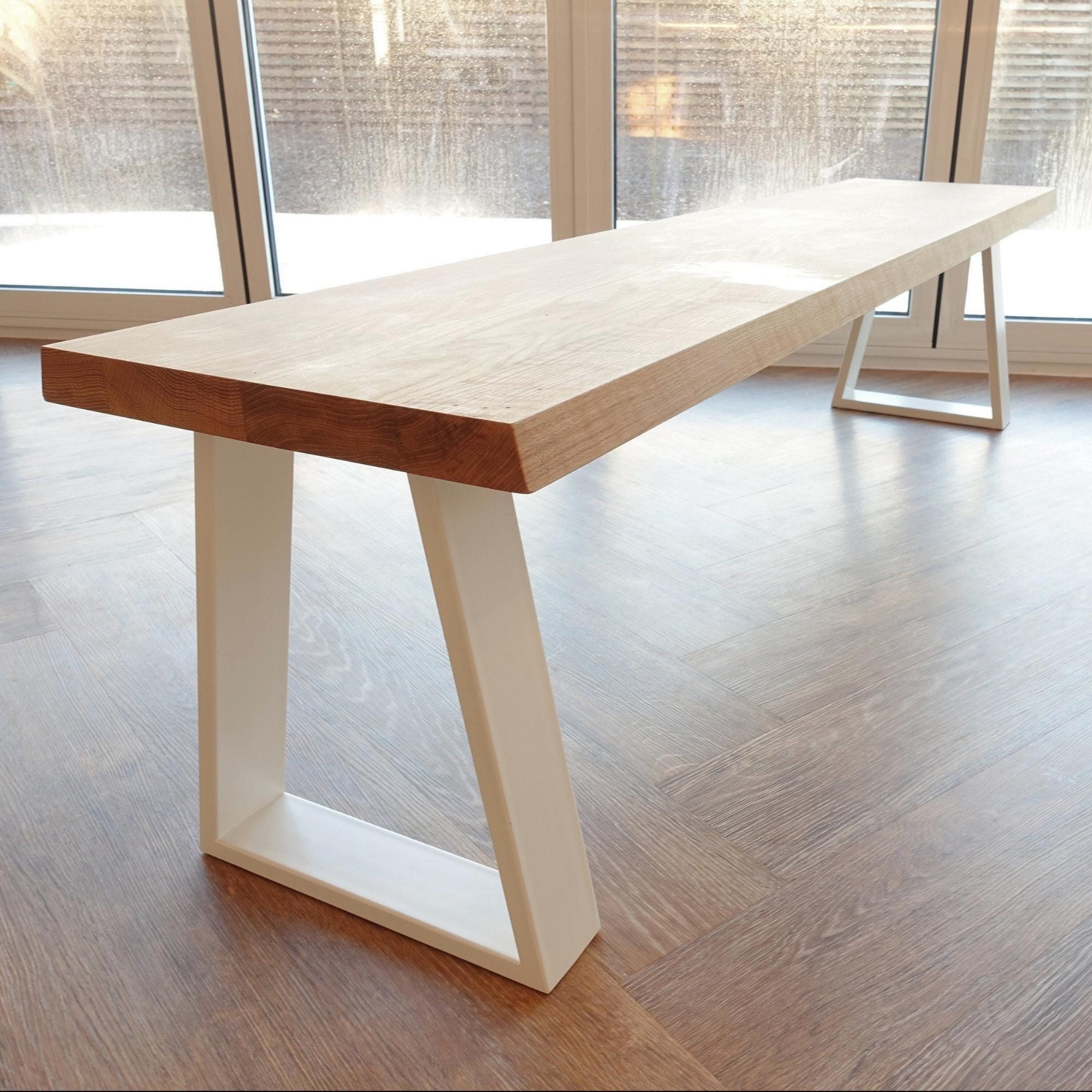 Pieds De Banc Trapézoïdaux En Acier, Pieds D'entrée, Table Basse, À Manger, Bureau Métal Moderne, Lot 2
