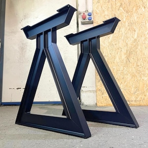 Metal Table Legs (set of 2 pcs), Industrial Style Desk Legs, DIY Steel Furniture Legs, Modern Dining Table Legs, Console Legs