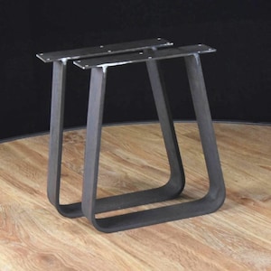 Bent Trapezoid Table Legs, Steel Bench Legs, Curved Metal Desk Legs, Gold Dining Table Legs, Coffee Table Legs