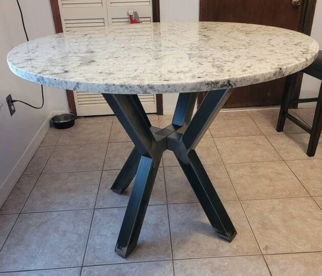 Counter Height Dining Table for Square or Round Table Top, Spider Steel