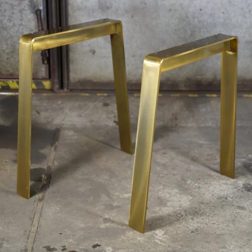 Minimalist Gold Desk Legs, Steel Table Runners, Modern Coffee Table Legs, Metal Dining Table Legs , Modern Steel Table Legs, IN STOCK