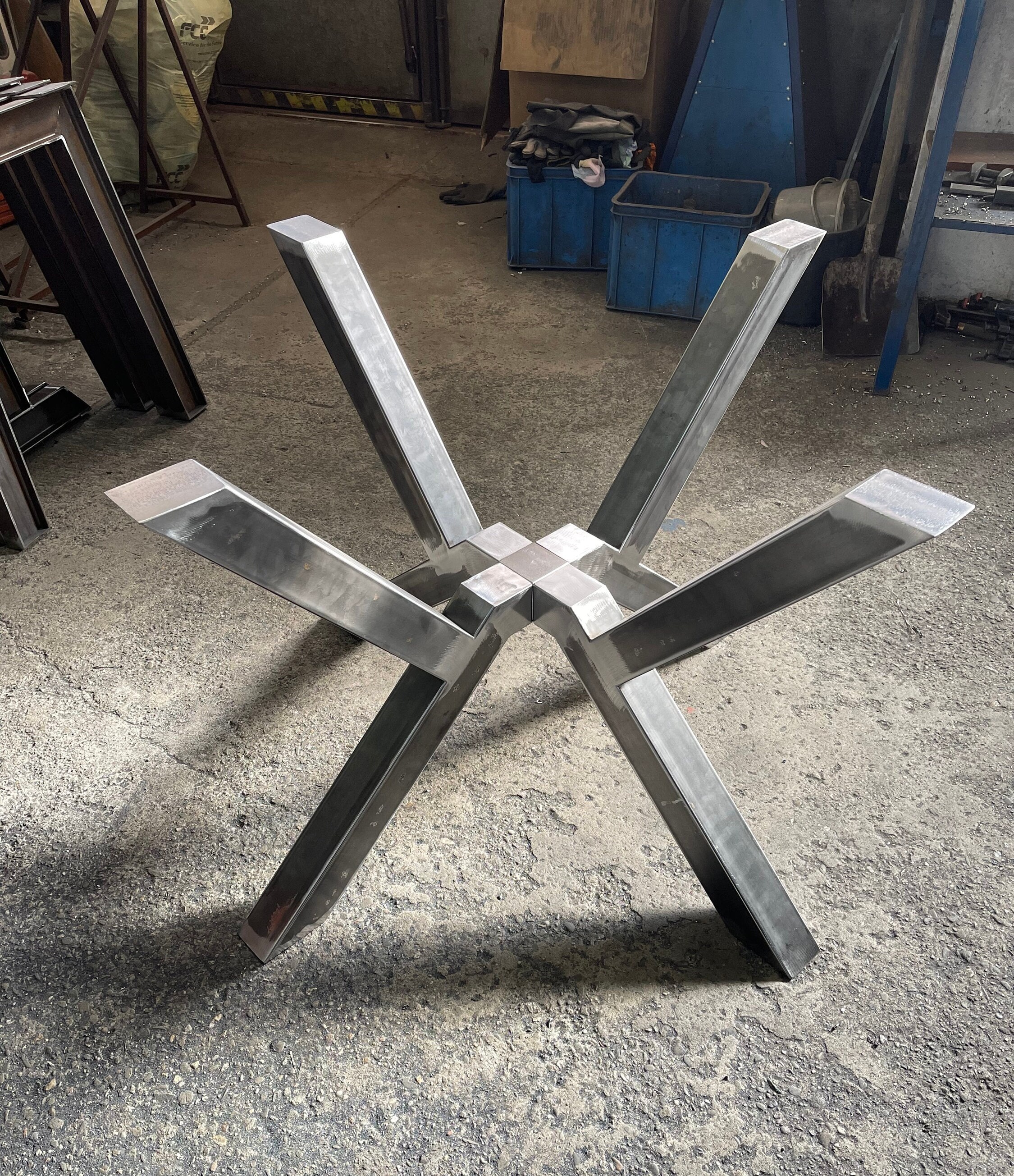 Base de mesa de metal moderno para mesa cuadrada o redonda, base