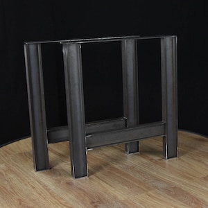 Steel Table Legs, A shape table legs , Industrial table legs, Table base,  SET of 2