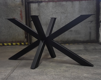 Metal Dining Table Base, Spider Steel Dining Table Base. Modern Metal Table Base for Rectangular  Table top