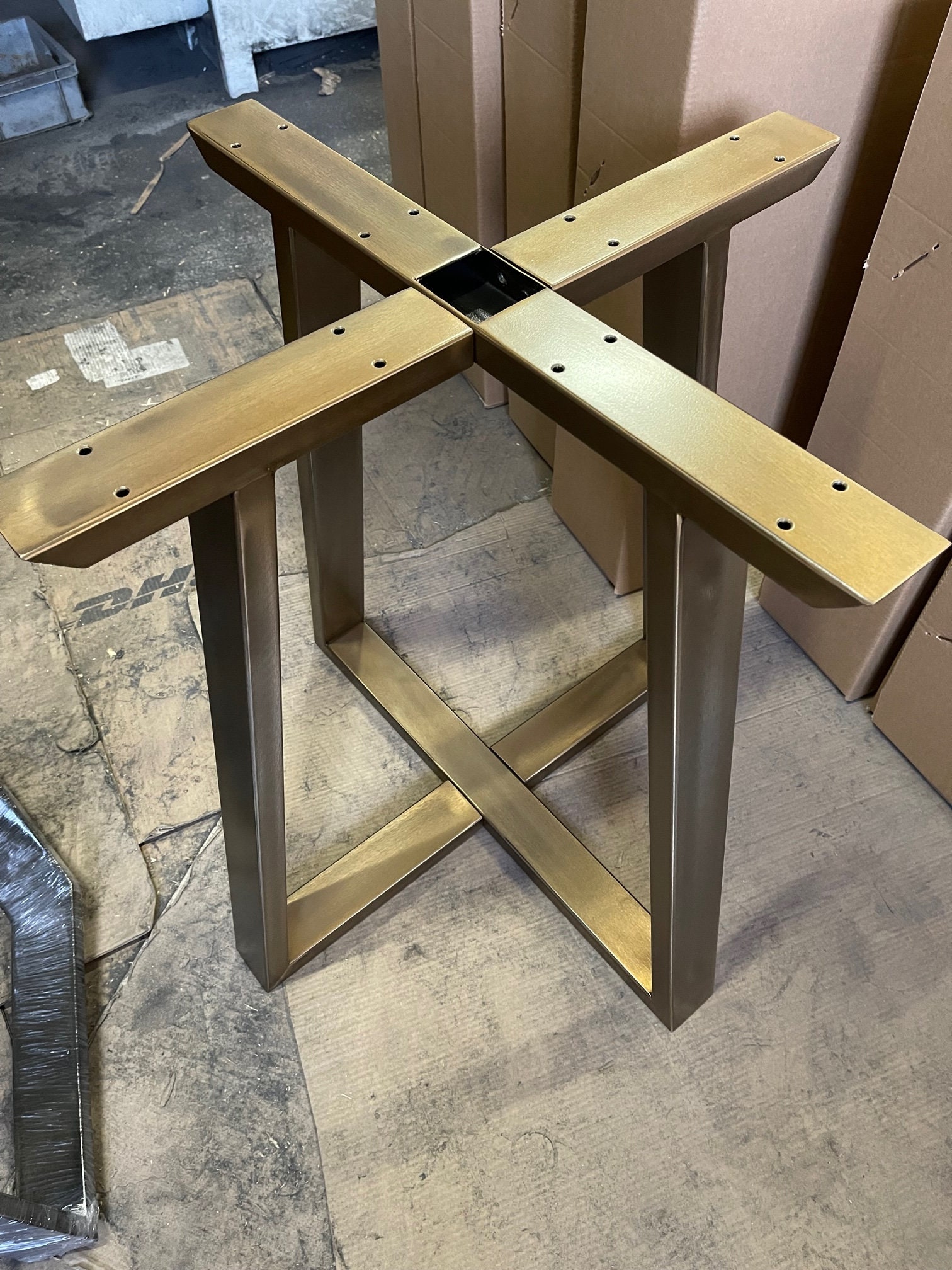 Dining Table Leg for ROUND Table Top Industrial Style Table Etsy