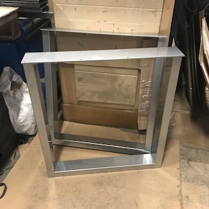 Metal table legs , Coffee Table Legs, Square shape legs, U shape legs, Coffee Table Base, Desk legs, 80x40mm square tube SET(2), IN STOCK