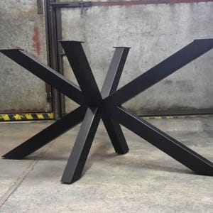 Metal Dining Table Base, Spider Steel Dining Table Base. Modern Metal Table Base for Rectangular  Table top