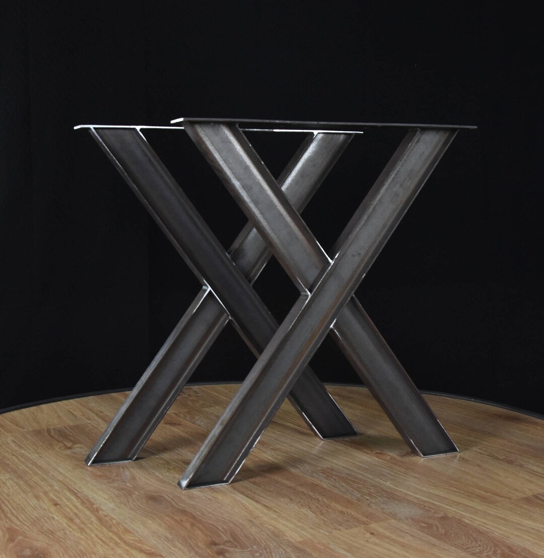 Metal Table Legs, X Shape Metal Table Legs, Industrial Steel Legs ...