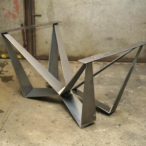Einzigartige Stahl Tischbeine, Metalltischbasis für Esszimmer, Industrielle Beine, Esstischboden aus Stahl