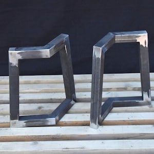 Steel Bench Legs, Coffee Table Legs, Trapezoid coffee table legs,  Metal legs, Square Bench Base, Coffee Table Base,  SET(2)