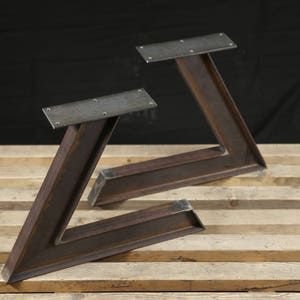 Pieds de table basse en métal, pieds de table basse en acier, pieds industriels, lot de 2