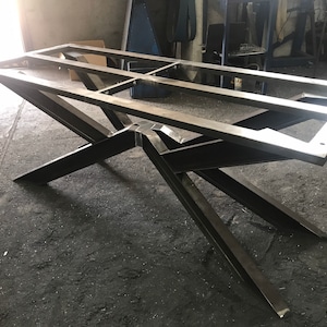 Industrial Table Legs, Steel Dining Table Frame, Iron Base, Industrial Table, I-beam table base