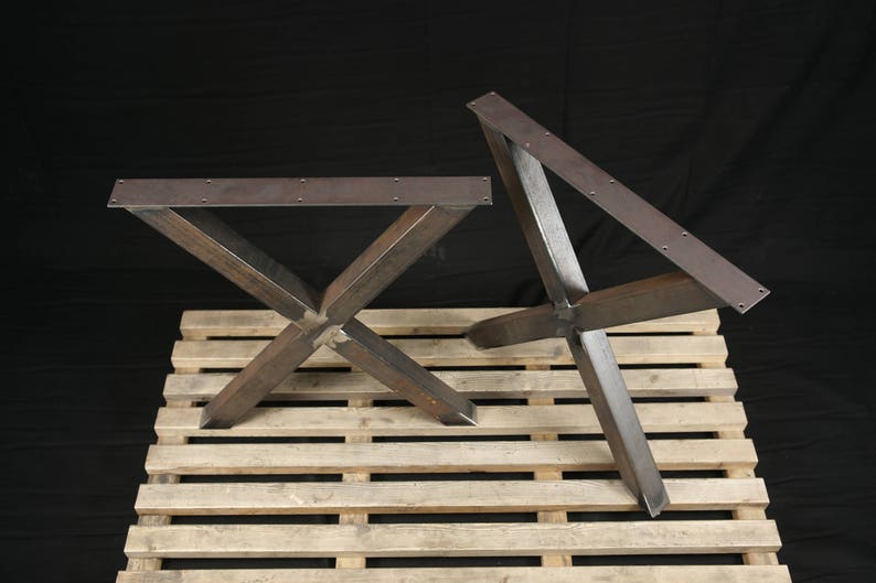 Metal Table Legs X Shape Legs Steel Bench Legs Dining Etsy