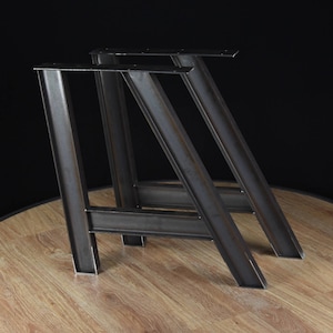 Metal table legs, A shape table legs,  Industrial Steel table legs , SET of 2