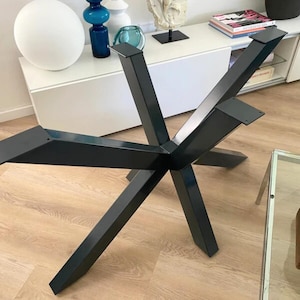 Metal Dining Table Legs, Spider Steel Dining Table Base. Modern Metal Table Base for Rectangular  Table top