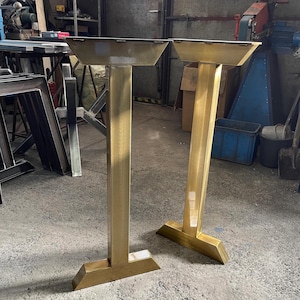 Console Table Legs, Metal Bar Height Table Legs, Entryway Table Legs, Powder Coated Metal Legs, Set of 2