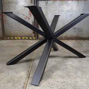 Spider table legs, Metal Dining Table Legs, Steel Dining Table Legs. Modern Metal Table Base, Industrial Table Legs for Live Edge Wood