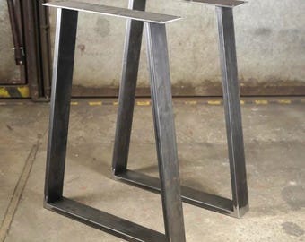 Trapezoid Steel Table Legs, Metal Table Legs,  Kitchen Table Legs, Powder Coated Legs, SET of 2, IN STOCK