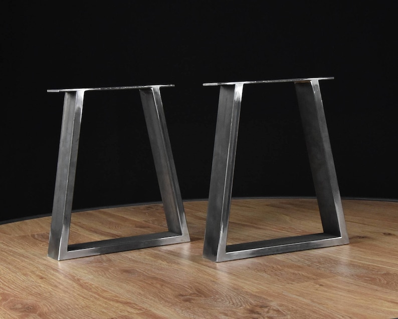 Metal Table Legs Trapezoid Steel Table Legs Kitchen Table Etsy Canada