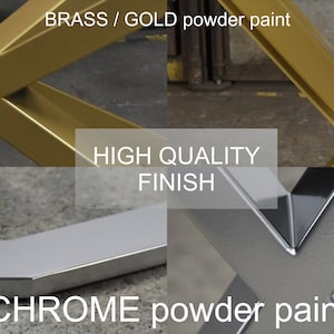 Metal Table Legs, Trapezoid Steel Table Legs, Kitchen Table Legs, Powder Coated Legs, SET of 2, IN STOCK image 8