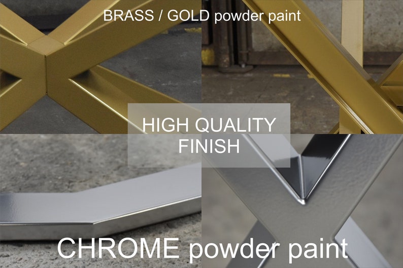 Metal Table Legs, Trapezoid Steel Table Legs, Kitchen Table Legs, Powder Coated Legs, SET of 2, IN STOCK imagem 8