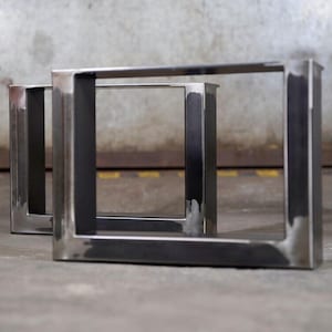 Square shape legs, Metal table legs , Coffee Table Legs, U shape legs, Coffee Table Base, Desk legs, 80x40mm square tube SET(2), IN STOCK