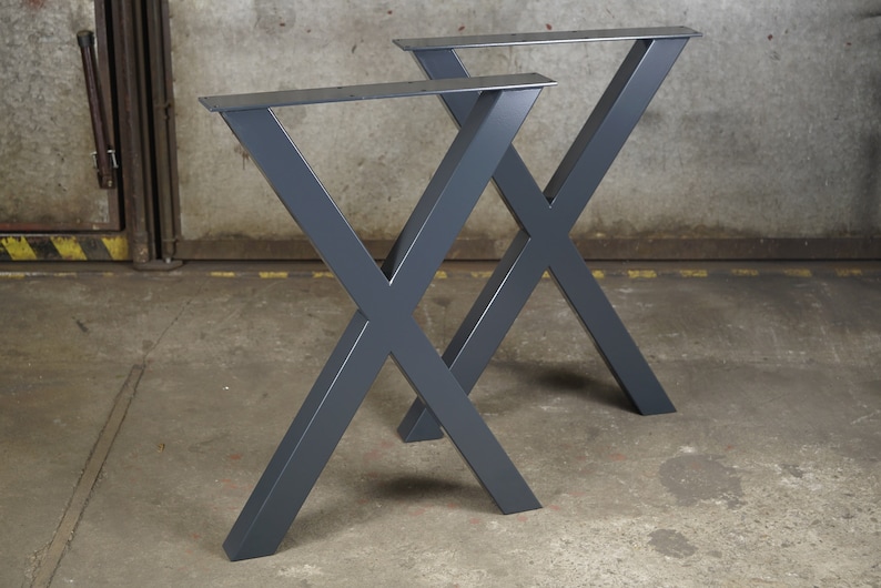 Metal Table Legs X Shape Legs Steel Bench Legs Dining Etsy