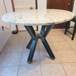 Counter Height Steel Table Base For Round Table Top, Spider Steel Table Base For Marble Top, Modern Metal Counter Height Table Base