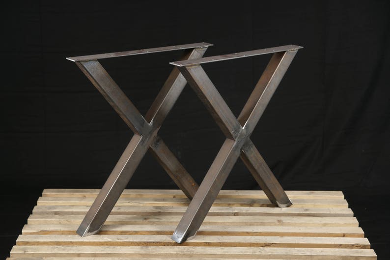 Metal Table Legs X Shape Legs Steel Bench Legs Dining Etsy