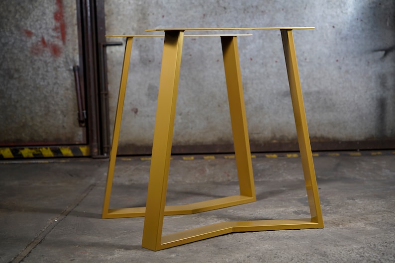 Metal Table Legs Trapezoid Steel Table Legs Kitchen Table Etsy UK