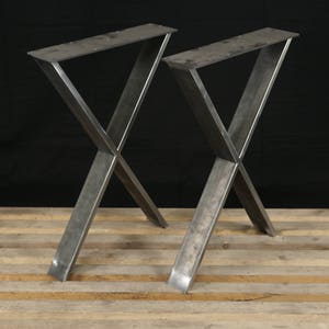 Metal table legs , X shape legs, Steel Bench Legs, Dining Table Legs, Metal legs, Desk legs SET(2), IN STOCK