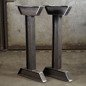Metal table legs, Bar Height Table Legs , Steel table legs,  Industrial Bar Height Legs, Set of 2
