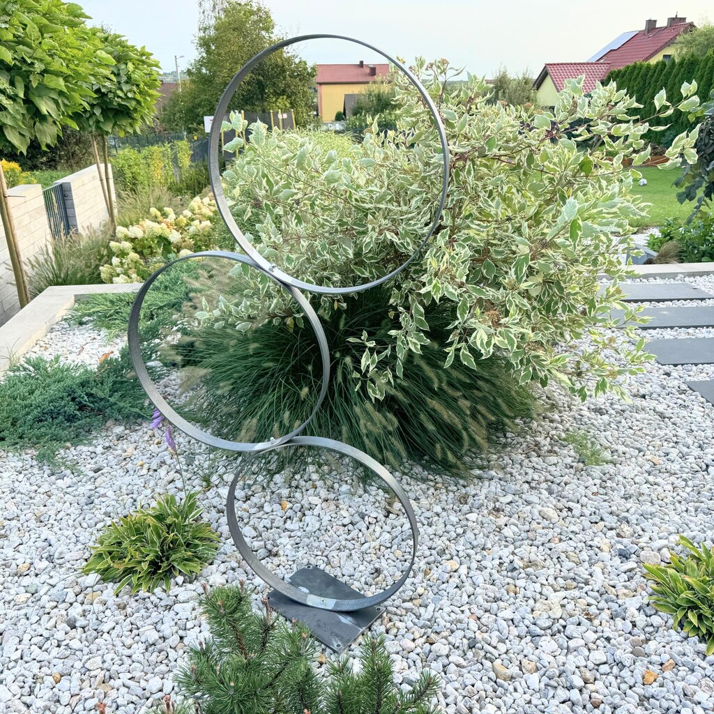 Natelf Set Di 2 Statue Da Giardino A Forma Di Gru In Metallo – Decorazioni Artistiche Per Esterno, Finitura Bronzo Multicolore, Alte Circa 100 Cm