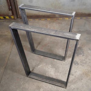 Modern Farmhouse Table Legs, Black Trapezoid Steel Legs For Desk, Modern Metal Legs, Kitchen Table Legs, Bench Legs, Powder Coated