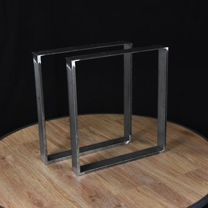 Metal table legs , U shape legs, Steel Bench Legs, Coffee Table Legs, Metal legs, Desk legs, 80c20mm square tube , SET(2), IN STOCK