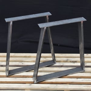 Metal Table Legs, Trapezoid Steel Table Legs, Kitchen Table Legs, Powder Coated Legs, SET of 2, IN STOCK imagem 4