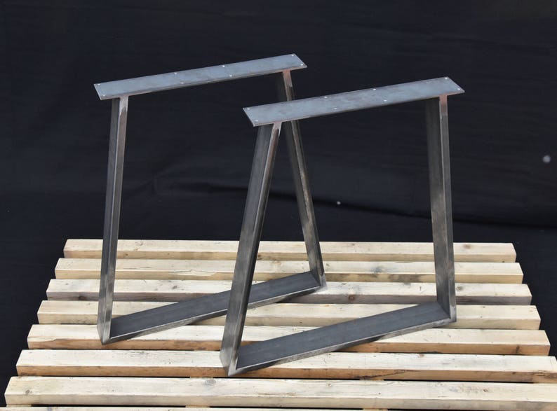 Metal Table Legs, Trapezoid Steel Table Legs, Kitchen Table Legs, Powder Coated Legs, SET of 2, IN STOCK image 4