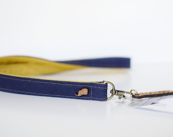 Gepersonaliseerde Lanyard met ID-houder - Marineblauwe Lanyard voor sleutels & Badgehouder of leraar Lanyard . Sleutelhanger met gepersonaliseerd naamplaatje.