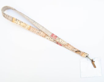 Schlüsselband. Maskenband. Welt-Motiv-Schlüsselband.  Weltkarte Schlüsselband. Schlüsselband und Id.
