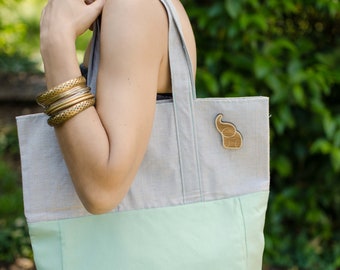 Convertible tote / backpack handmade. 2 in 1 backpack to Fabric shoulder bag.