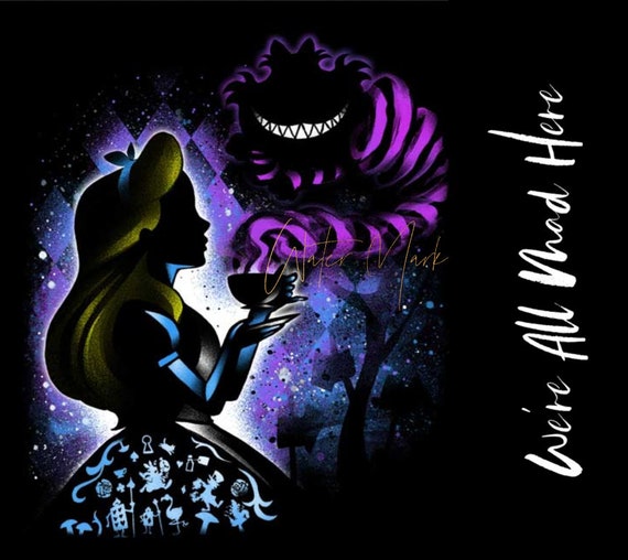 Alice in Wonderland Cheshire Cat Tumbler Wrap 20 Oz Straight - Etsy