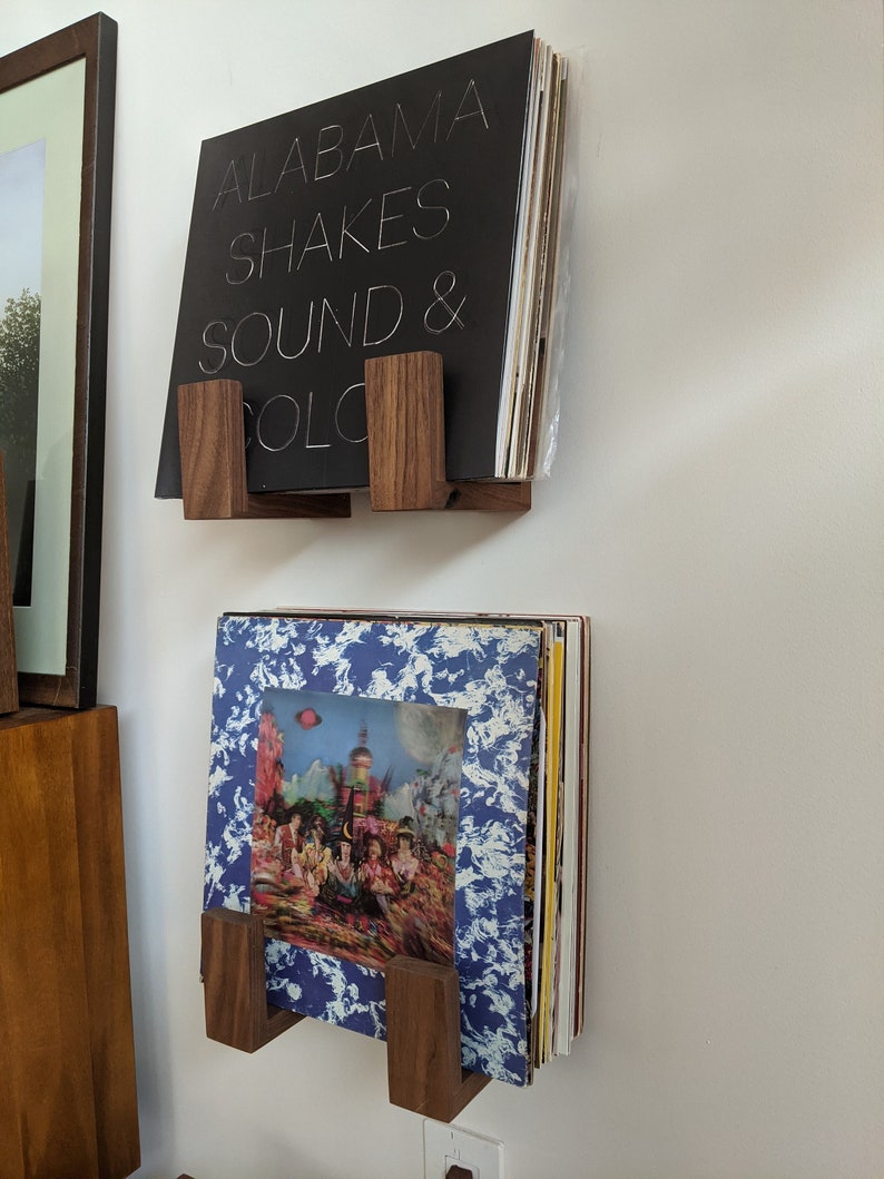 Minimalist Wood Vinyl Record Holders - White Oak, 6”