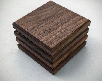 Black Walnut Coaster Set