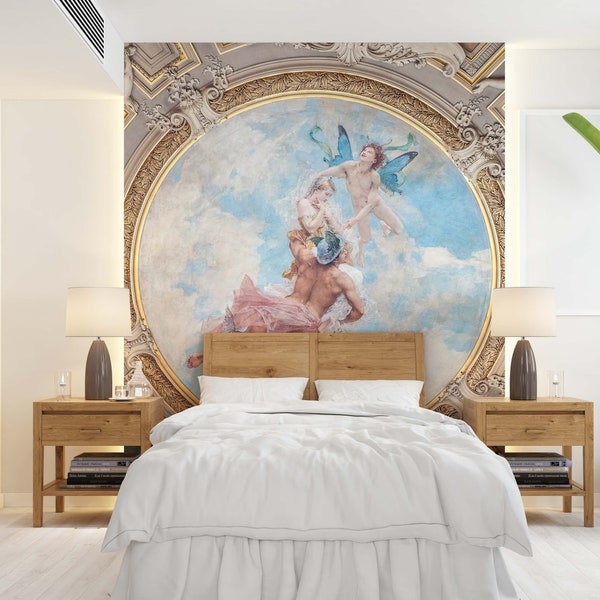 Baury Paul Fresko für Decke Englische Malerei Öl Reproduktion regelmäßige oder abnehmbare Tapete Renaissance-Kunst große Wand Wandbild Himmel Wolken