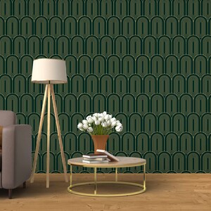 Art Deco Arch Pattern Geometric Arches Wallpaper Minimal - Etsy